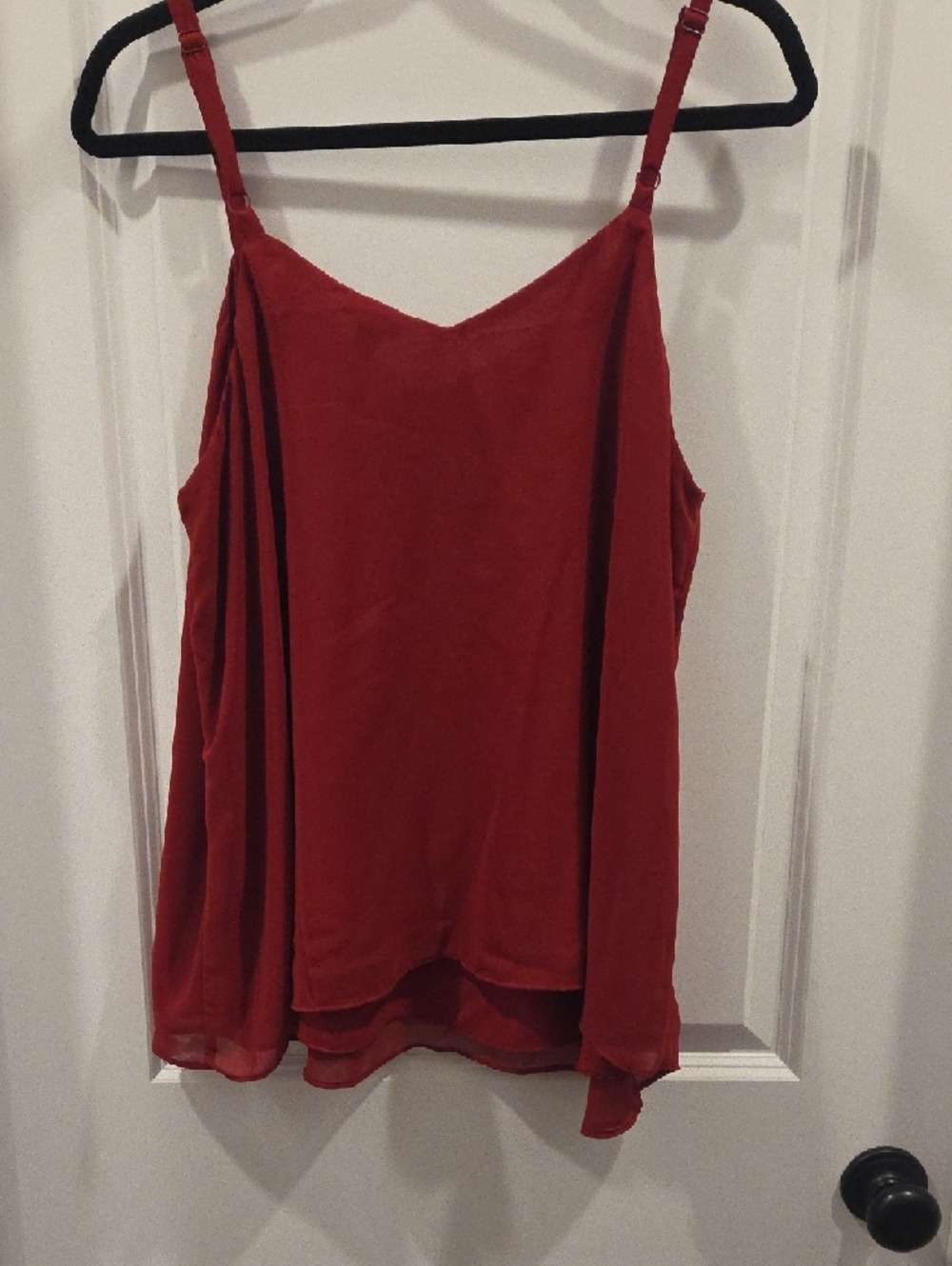 torrid Red "Rhubarb" V-Neck Spaghetti Strap Camisole - Picture 3 of 3
